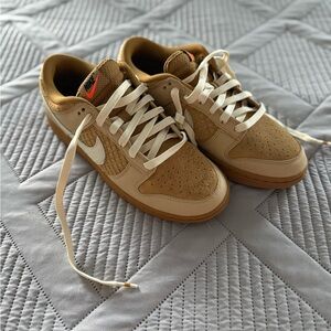 Nike Tan and Cream Dunk Low Retro